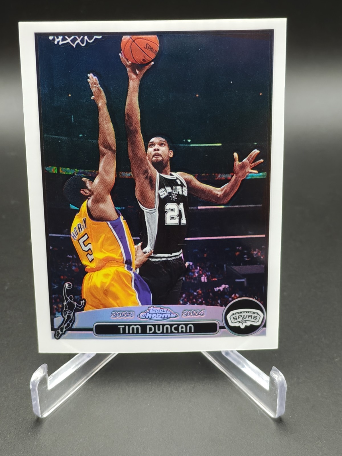 Tim Duncan 2004 Topps Chrome Refractor #21 San Antonio Spurs