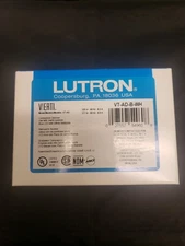 Lutron Vierti VT-AD-B-WH Companion Dimmer White Wall Plate Blue Led Touch Slide