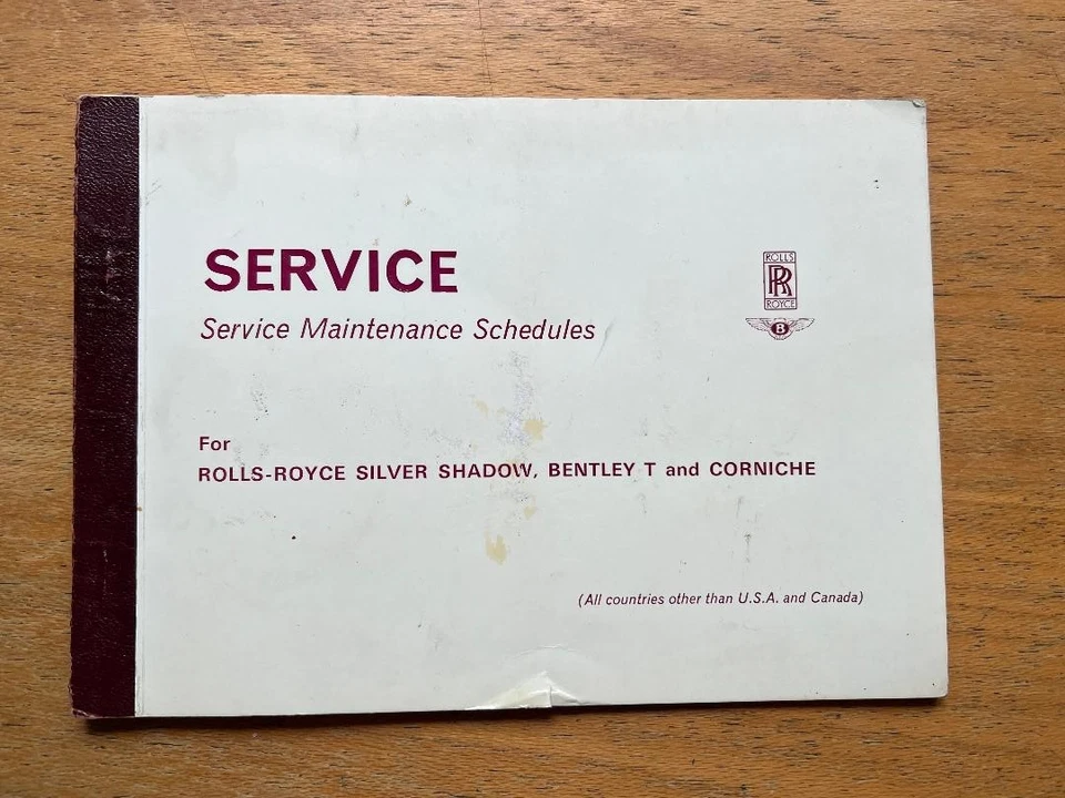 Rolls-Royce Silver Shadow Manual del Propietario Manual Paquete 1965 Segunda Edición Foto 2 de 4