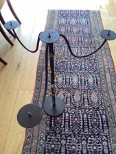 Kerzenleuchter antik, 3 armig; H&ouml;he 80cm; Arml&auml;nge 40 cm; schmiedeeisern, dunkle