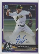 2018 Bowman Draft Chrome Pick Purple Refractor 5/241 Jeremy Eierman Auto z4k