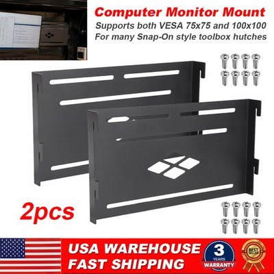 2x Computer Monitor Mount For Snap-On Hutch Toolbox VESA 75/100 EPIQ Masters