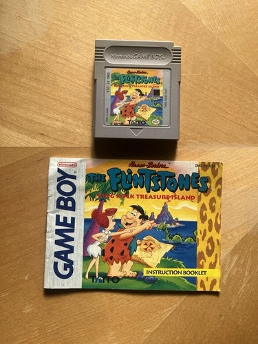 Flintstones King Rock Treasure Island (Game Boy | GB) Cart and Manual