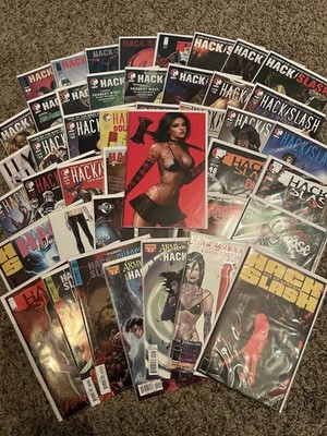 Hack/Slash Comic Lot Of 46 Hack/Slash Hot Shorts #1 Virgin Image Comics Variants