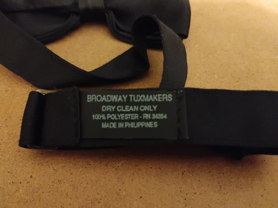 Gravata borboleta vintage preta clipe gravata borboleta uso formal masculina - Imagem 4 de 4