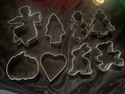 COOKIE CUTTERS Plastic/Metal Ornaments Lot of 12 Christmas, Easter, Heart — photo 4
