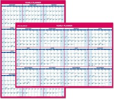 AT-A-GLANCE 2026 Erasable Calendar, Dry Erase Wall Planner, 48 x 32