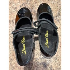 Dance Class MJ101 Kids Black Patent Mary Jane Tap Shoes Size 4 MJ101-4