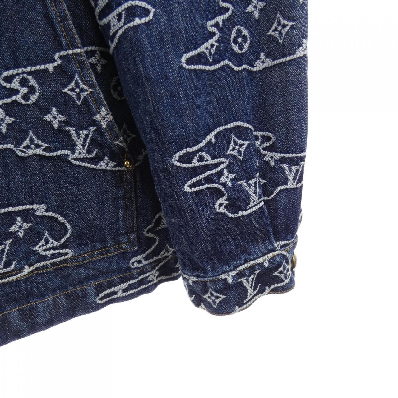 Authentic Louis Vuitton Monogram Denim Workwear Blouson HTA83WYPZ Denim Jack... image 6