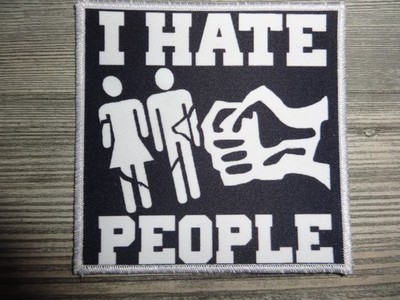 I Hate Patch Black Death Metal Anti Life D.S.B.M Happy Days Sorry Misantrophie 1