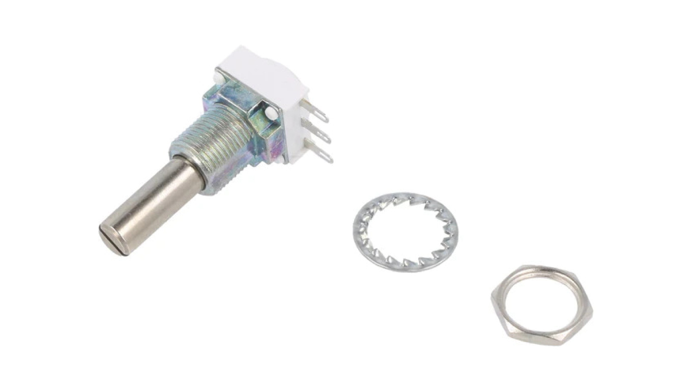 P11S1V0FLSY00103KA Потенциометр осевой однооборотный 10 К 1 Вт 10 6 мм линейный 6590₽