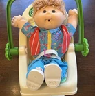 1990 First Edition Birthday Cabbage Patch Kid With Vintage Carry Chair