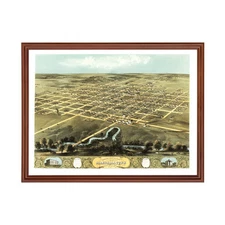 Old Map of Marshalltown, IA 1868 - Vintage Marshalltown Iowa