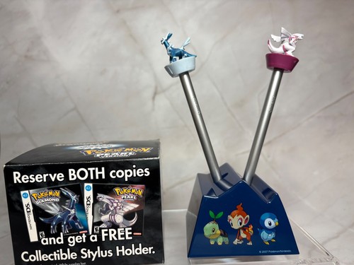 Pokemon Diamond and Pearl Collectible Stylus Holder With Palkia Dialga Stylus