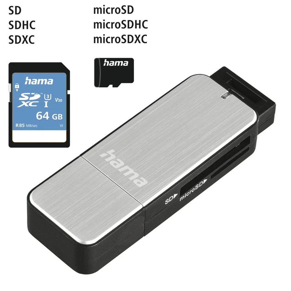 Hama USB 3.0 Kartenleser Speicherkartenleser mirco SD SDHC SDXC MMC Card Reader - Bild 3 von 4