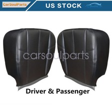 Bottom Leather Seat Cover Black Both Side 07-14 For Chevy Silverado 1500 2500 Us