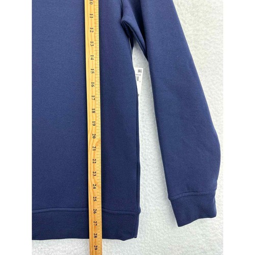 CLUB ROOM Mens Stretch Quarter-Zip Fleece Sweatshirt Blue Size Small - Picture 2 of 10