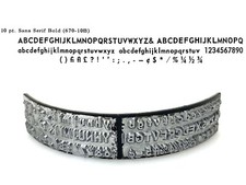 No.670-10B Sans Serif Bold Type Shuttle for Varityper Typewriter Hammond Vtg thumbnail