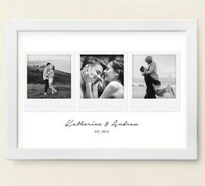 White Polaroid frames Valentines Day 