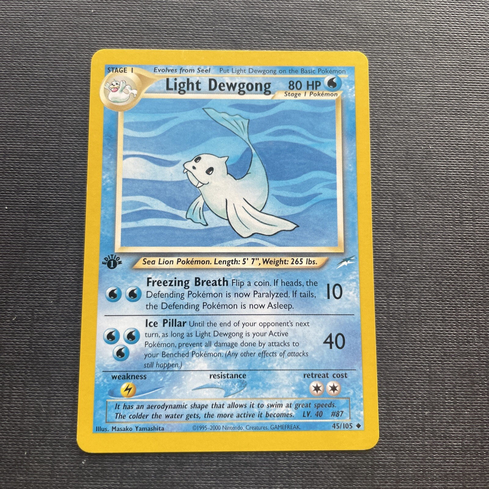 Light Dewgong 45/105 1st Edition - Neo Destiny - Pokemon Card - Near Mint