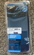 New SPEEDO Jr. Swim Cap Solid Silicone Royal Blue Ages 6-14