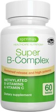 Super B-Complex  Methylated B Vitamins, MTHFR Supplement with Methylfolate  B1