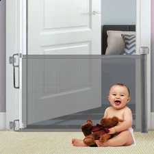 71" Extra Wide Retractable Baby Safety Gate 34” Tall Pet Dog Fence Door Gate USA