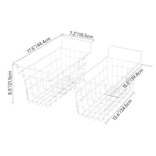 17.5 inch 2Packs Chest Freezer Organizer Bins, Deep Freezer Basket