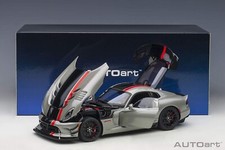 Finished Product AUTOart 1/18 Dodge Viper ACR Silver / Black Stripes JP 13675