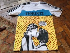 Vintage Ladies Unisex Fiourcci Adidas Originals Pop Art Tshirt Size 10 Baggy Fit