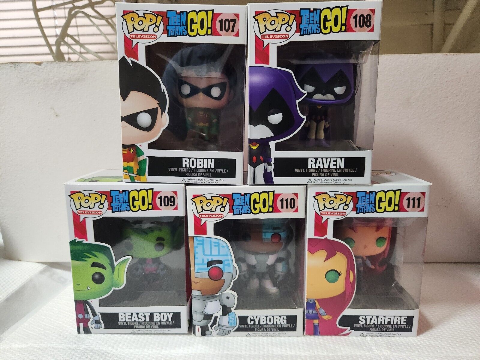 Desenho Animado Teen Titans Go Ravena E Cyborg Figura Pop