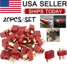 20Pc T Plug Male & Female Connectors Deans Style For RC LiPo Battery Car Plane