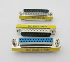 1x DB25 25 Pin Male DB25M to DB25F Female Mini Gender Changer Serial COM Adapter