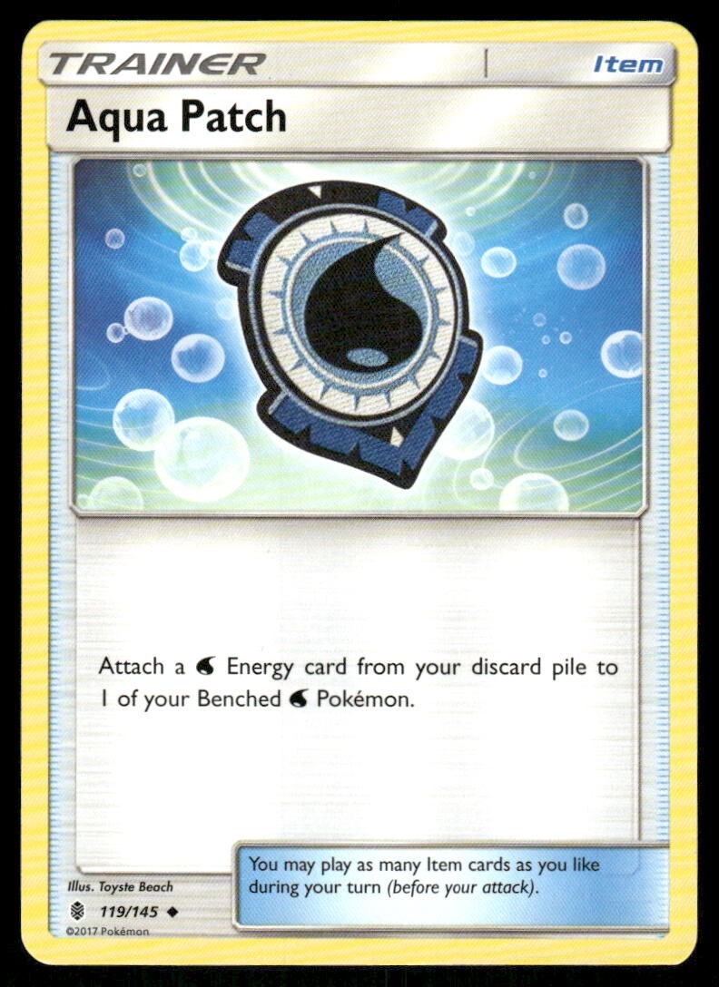 Aqua Patch 119/145 Guardians Rising Pokemon TCG trading card