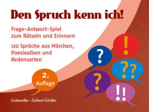 Thumbnail - Den Spruch Kenn Ich (kartenspiel) Frage-antwort-spiel Zum Rätseln Und