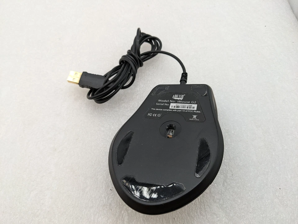 Adesso iMouse G2 Wired USB Optical Ergonomic Mouse - Black - Image 4 of 4