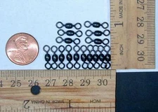 100 #4 Crane Barrel Swivels Matte Black 77 LB / 35KG Test Brass