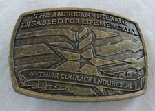 AMERICAN VETERANS DISABLED FOR LIFE MEMORIAL COURAGE 2007 SPONSOR BELT BUCKLE