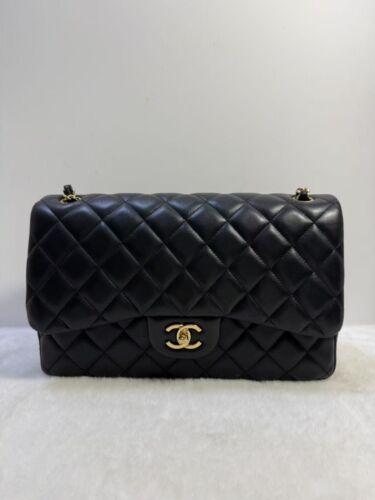 Chanel Classic Flap Jumbo Black Leather Shoulder Bag