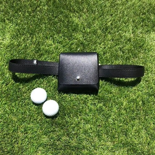 PU Leather Golf Ball Waist Storage Bag Waterproof Durable Design Button Closure - Picture 18 of 28
