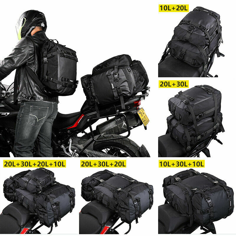 Rhinowalk Motorcycle Motocross Rear Seat Bag 10L/20L/30L