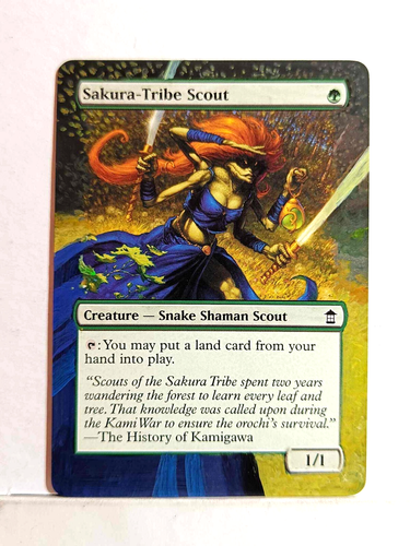 Sakura-Tribe Scout Saviors of Kamigawa MTG Magic Hand Painted Altered Art