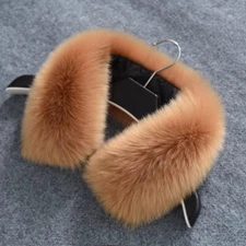 1X Unisex Faux Fur Collar Replacement Fluffy Neck Warmer Scarf Collar Accessory