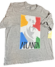 Olympics Heritage Shirt Mens XL S/S Gray Atlanta 1996 Centennial Games H7