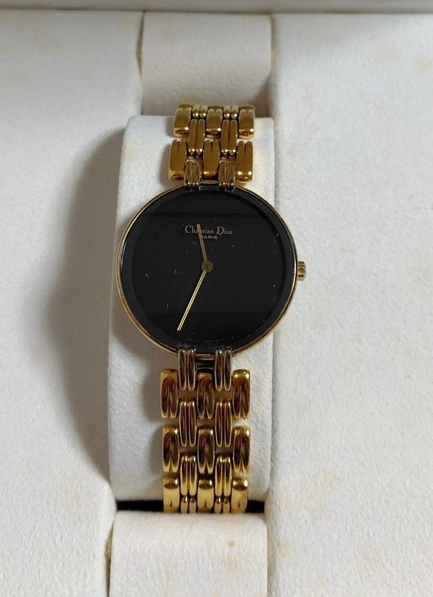 Montre Christian Dior Bagira Lune Noire Quartz Femme Cadran Noir Rond Occasion