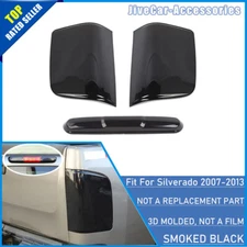 Smoked 3RD Brake Tail Light Lamp Cover Trim Kit For Chevy Silverado SIERRA 07-13