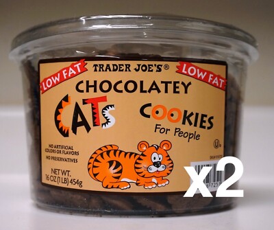 2 Packs Trader Joe's Chocolatey Cats Cookies Law Fat 16 OZ Each Pack | eBay