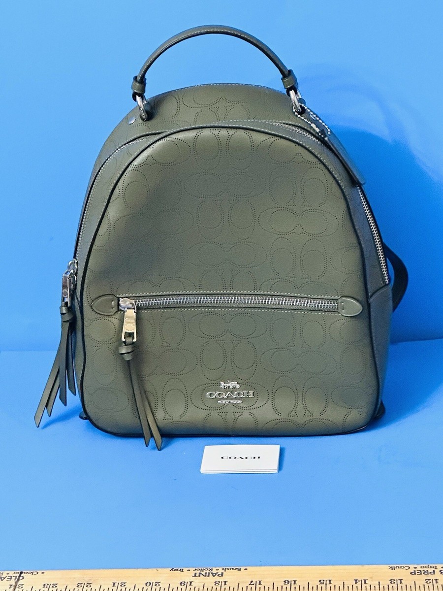 coach backpack logo Coach Signature Colorblock Jordyn Backpack Logo Olive Green NWOT