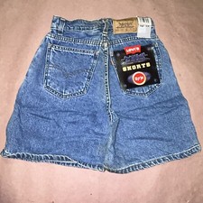 Vintage 1990  s Levis Girls Denim Shorts, Deadstock NWT, Size 14