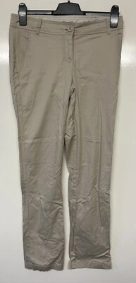 TU Women’s Beige 10T Straight Leg Chino Trousers Size UK 10 & Inside Leg 30” - Image 1 of 4